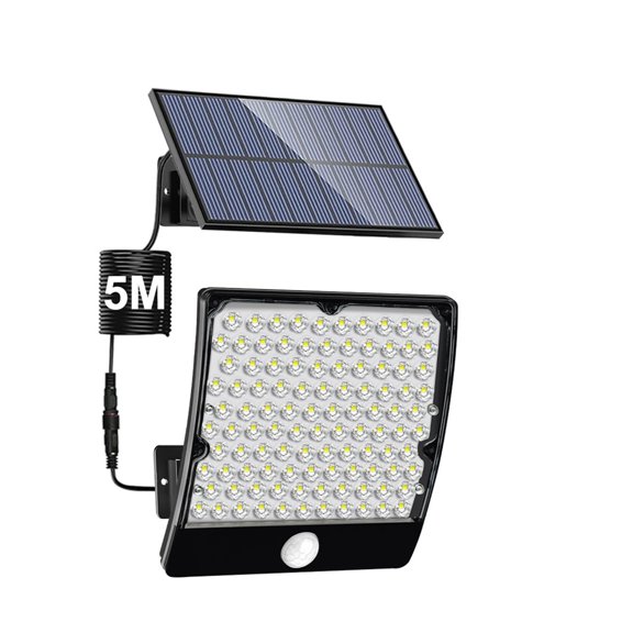 105 LED Outdoor Solar Lights with Motion Sensor Bright LEDs Solar Flood Wall Lights Waterproof Curved 3 Modes For Outside Garde