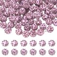 thumbnail image 1 of 105 Pcs 10mm Rhinestone Clay Beads for Jewelry Making Clay Disco Ball Bead Bulk for Bracelet Necklace Earring Crafting DIY Decoration, Light Purple, 1 of 7