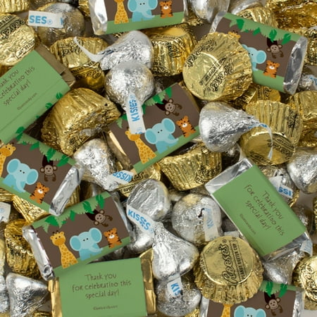 105 Pcs Baby Shower Candy Party Favors Jungle Safari Animals Hershey's Chocolate - 1.75 lb