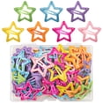 thumbnail image 1 of 105 Pcs Glitter Star Snap Hair Clips, Non-Slip Hair Barrettes for Women & Girls, Multi-Color Small Clips for Party, Holiday, Daily Hairstyles, 1 of 7