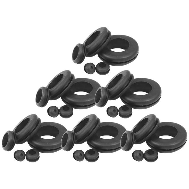 105 Pcs Wire Rubber Grommet Washers Ring Grommets Plug Plugs for Holes