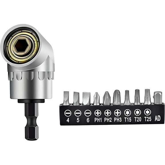 105 Right Angle Drill , Suitable for Narrow Spaces, Quick Replacement of Impact Drive and Socket with Drill Bit Corner Tool Screw Hub (Short)