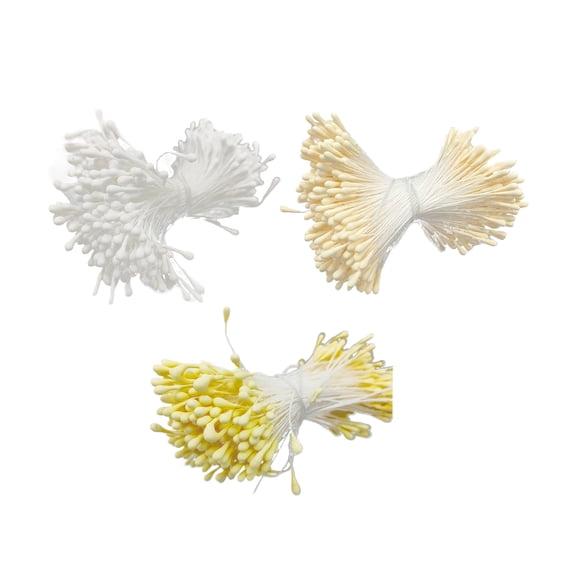 1050-1600Pcs Artificial Flower Stamens Pistils Double Heads Matte Floral Stamens