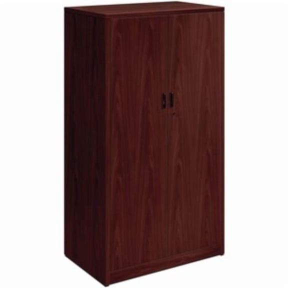 10500 Series Laminate Office Desking Wardrobe Storage Cabinet, Mahogany