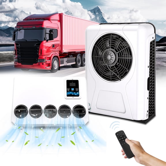 10500BTU 24 volt dc Air Conditioner Electric Car Truck Camper Van RV Air Conditioning Universal Automotive Split AC Unit New energy for Carrier Crane Tractor Motorhome