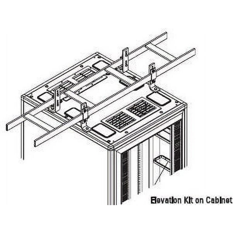 10506-716 - Chatsworth Cable Runway to Cabinet Elevation Kit; 4 inch, 5 inch, 6 inch Elevation; 2 Pair, Black