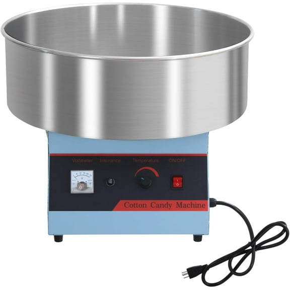 1050W Electric Cotton Candy Machine Floss Maker with Stainless Steel Bowl, Sugar Scoop for Family and Various Party (Blue)