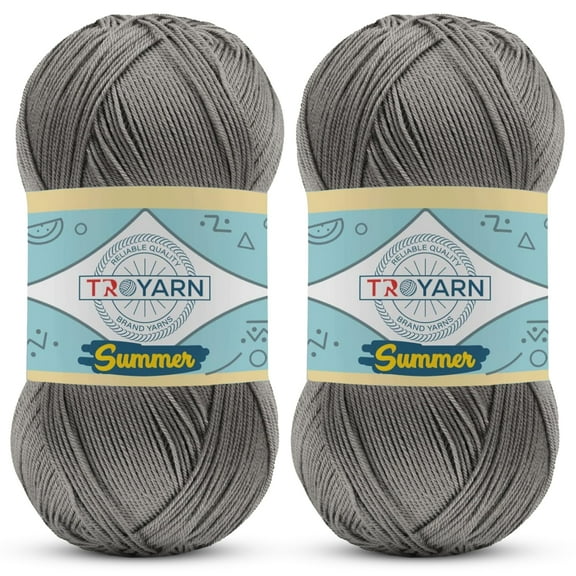 105167 Light Taupe - 2 Skeins (2x383 Yds) Crochet & Knitting Yarn - 100% Microfiber Acrylic