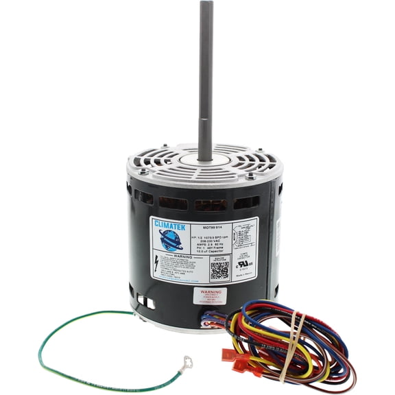 1054583 - ClimaTek Upgraded Furnace Blower Motor 1/2 HP 1075 RPM 230V Replaces ICP