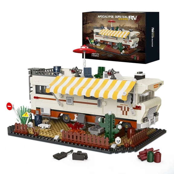 1054PCS The Walking Dead Bus Building Blocks Model Assembling Toys Home Decor Ornaments Holiday Gifts For Kids Adult