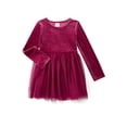 thumbnail image 1 of Wonder Nation Girls Velour Tutu Dress with Long Sleeves, Sizes 4-18 & Plus, 1 of 3