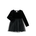thumbnail image 1 of Wonder Nation Girls Velour Tutu Dress with Long Sleeves, Sizes 4-18 & Plus, 1 of 3
