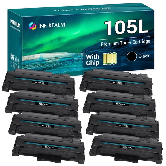 105L D105L MLT-D105L Toner Cartridge Compatible for Samsung 105L MLT-D105L ML-2525W ML-2525 ML-2545 ML-1915 SCX-4623F SCX-4623FW SCX-4623FN SF-650 SF-650P Printer (Black, 8-Pack)