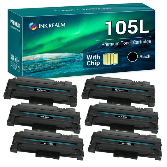 105L D105L MLT-D105L Toner Cartridge Compatible for Samsung 105L MLT-D105L ML-2525W ML-2525 ML-2545 ML-1915 SCX-4623F SCX-4623FW SCX-4623FN SF-650 SF-650P Printer (Black, 6-Pack)