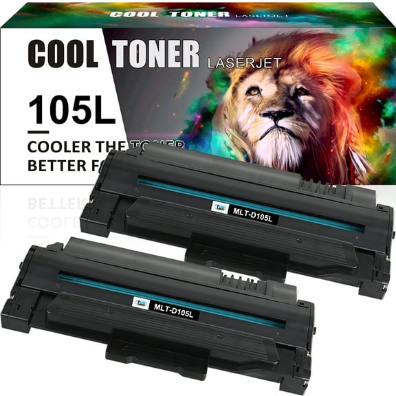 105L D105L MLT-D105L Toner Cartridge Compatible for Samsung 105L MLT-D105L ML-2525W ML-2525 ML-2545 ML-1915 SCX-4623F SCX-4623FW SCX-4623FN SF-650 SF-650P Printer (Black, 2-Pack)