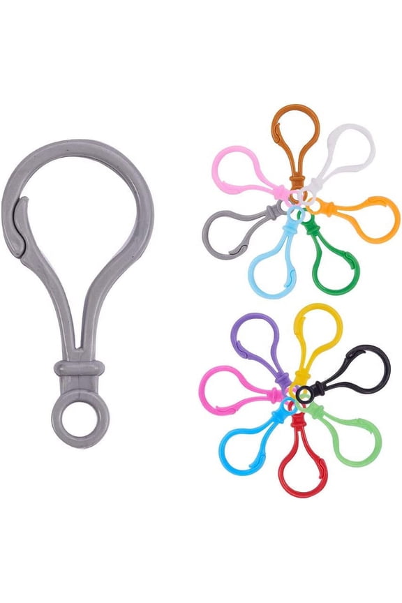 105PCS 14-Color Hard Plastic Lobster Clasps Claw Hook for Keychain Key Ring Chain Keyring