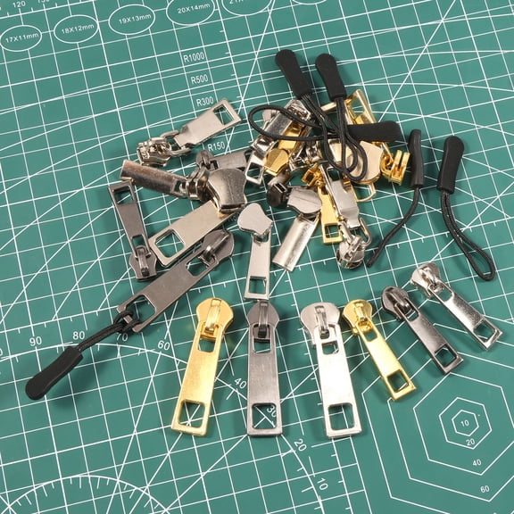 105Pcs Zipper Repair Kits Non Fadeable Zipper Replacement Kits Detachable Zipper Pull Replacement Multi Size Zipper Slider Repair Sets Cleanable Zip Fixer Part for Clothing