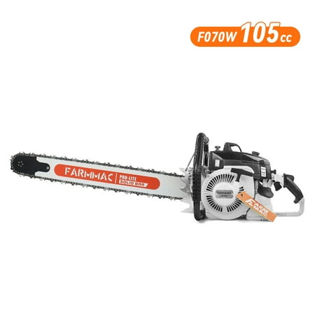 105cc Gas Chainsaw with 42 Inch Alloy Solid Bar 2-Cycle Gasoline Power Chain Saws 4.8KW 6.5HP Power Chain Saw All Parts Compatible with MS070 090 (F070W WITH 42 INCH BAR/CHAIN)