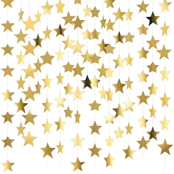 Star Streamers - Hanging Paper Garland Decoration for Birthdays, Graduations, Congratulations, and Parties