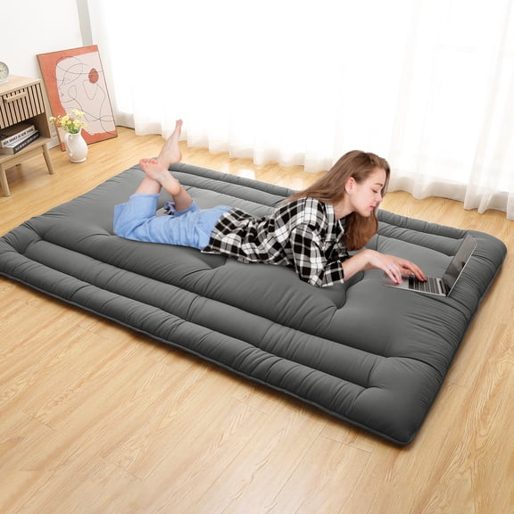 105gsm 100% Polyester Brushed Fabric Sponge Tatami Mat Japanese Style Plain Color Soft Durable Floor Mat Comfortable Home Mat