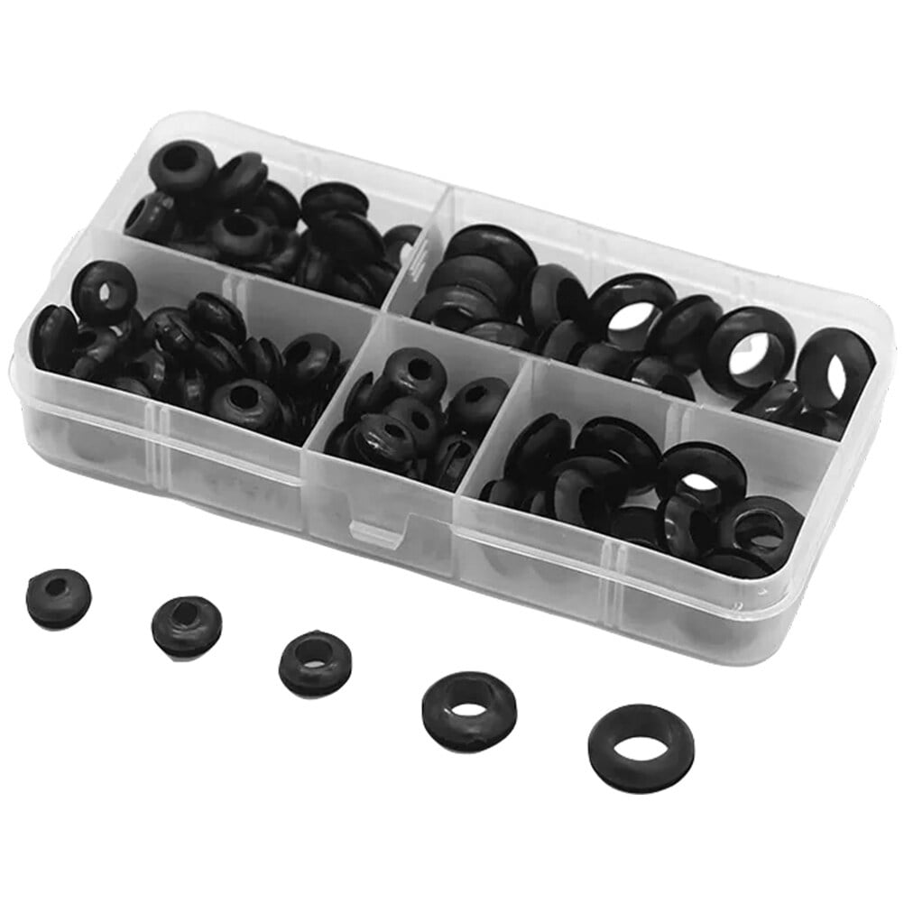 WYN 105pcs Rubber Grommet Assortment Wiring Rubber Gaskets Hole Plug