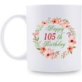 thumbnail image 1 of 105th Birthday Gifts for Women - Happy 105th Birthday with A Garland Birthday Mug - 105th Birthday Gift for Grandma, Mom, Sister, Wife, Friend, Cousin, Aunt - 11 oz Coffee Mug (105th Birthday Gift), 1 of 7