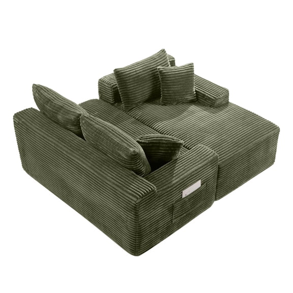 106.3" Cloud Modular Sectional Sofa Couch with L-Shape Chaise,Modern Minimalist Upholstered Couches for Living Room Bedroom,Deep Seat Corner Couch,No Assembly Required