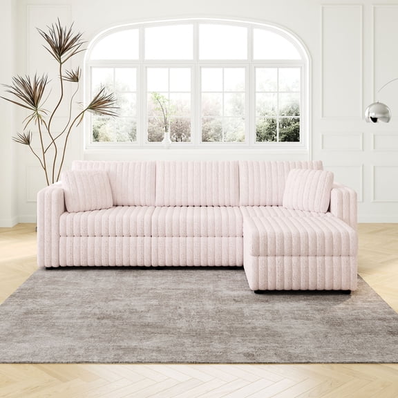 106.3" Sofa with Detachable Seat Cushion / Easy to Clean and Maintain