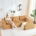 thumbnail image 1 of 106" Cloud Modular Sectional Sofa with L-Shape Chaise, 4-Seat Deep Boneless Couch for Living Room, 1 of 8
