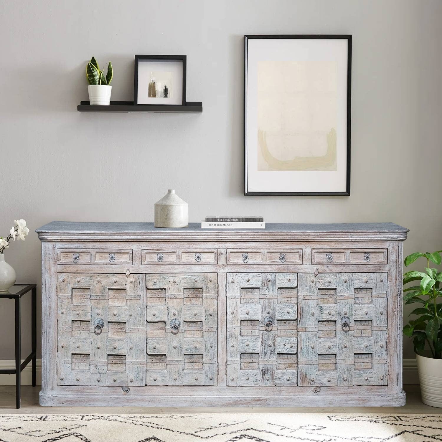 Tall credenza with drawers discount