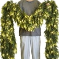 thumbnail image 1 of 106-Inch Artificial Norfolk Pine Christmas Garland with Separate Colored LED Light Strip Unassembled Plastic Holiday Mantel Wall Decoration, 1 of 8