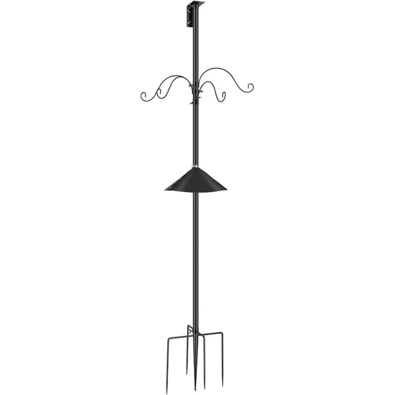 106 Inch Bird Feeder Pole, Heavy Duty Adjustable Bird House Stand Pole for Outdoor, Bird House Pole Mount Kit with 5 Prong