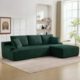 thumbnail image 1 of 106" L-Shaped Cloud Couch, Modular Corduroy Sectional Sofa with Chaise Lounge, No Assembly Required, Ultra-Plush Comfort, 1 of 8