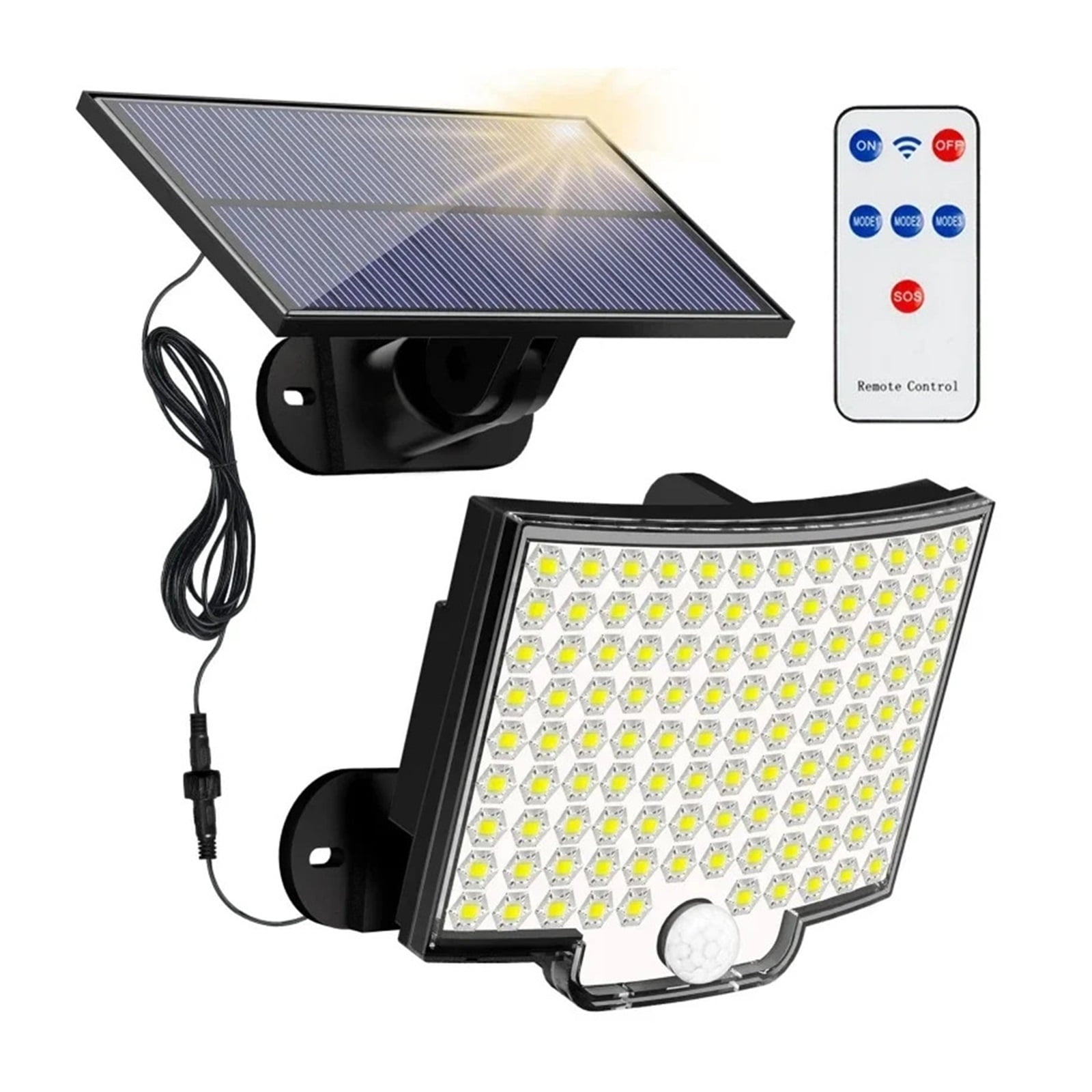 106 LED Solar Motion Light Outdoor Separate Panel Solar Flood Lights 4