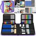 thumbnail image 1 of 106 PCS Drawing Set Sketching Kit, Pro Art Supplies for Artists Adults Kids Beginners(Purple), 1 of 7