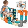 VIOBEPASS 106 Pcs Electric Train Set for Kids, ABS DIY Modular Track ...