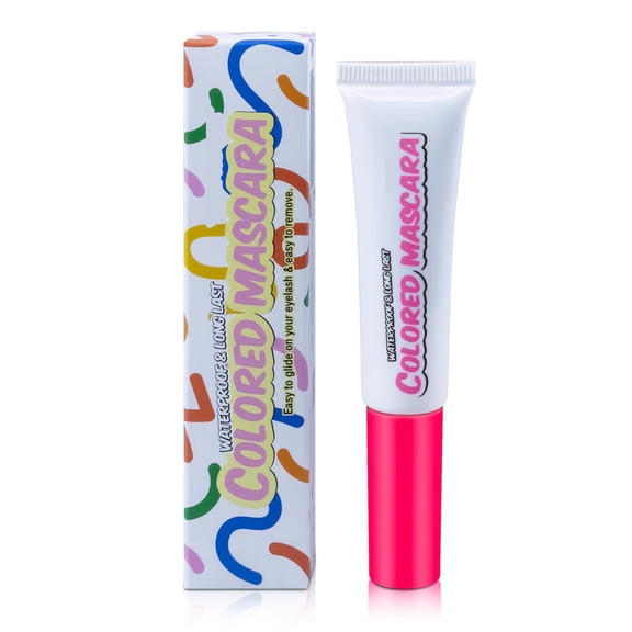 #106 Pink Waterproof Colored Mascara, Volumizing & Lengthening Formula for Bold Eye Makeup, Smudge-Proof & Long-Lasting, Ideal for Stage, Party & Festival Use