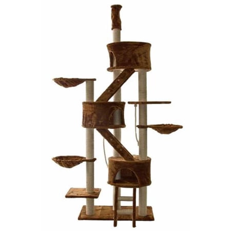 106 in. Brown Cat Tree Condo Furniture