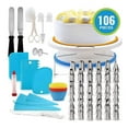 thumbnail image 1 of 106-piece Piping Turntable Baking Tool Set, Includes Piping, 1 of 10