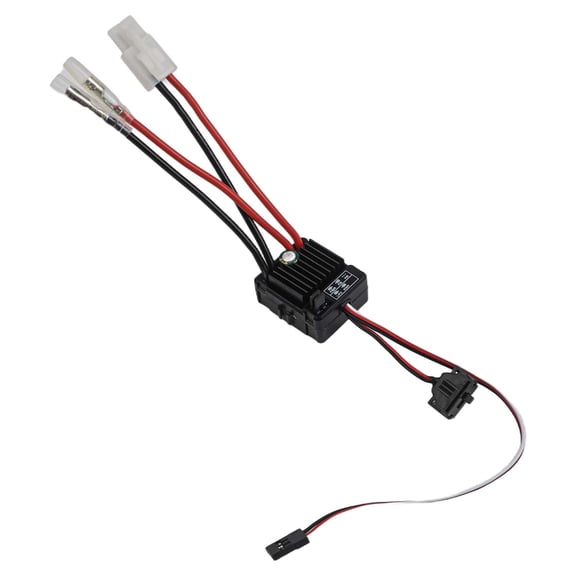 1060-RTR 60A Brushed ESC Electronic Controller For 1/10 Scale RC Vehicles, Waterproof And Dustproof With 2-3S for LIPO Input, Compatible For TAMIYA And For XT60(WP1060-60A)