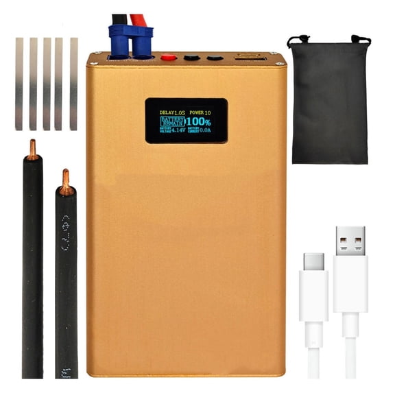 10600mAh Mini Spot Welding Machine For 18650 Battery Spot Welder 20 Gears Spot Welding Machine With Charge-pal OLED Display ,Easy to Use