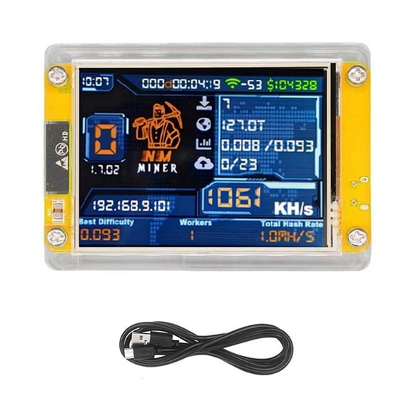 1060KH/S NMMiner  Bitcoin Crypto Solo Miner 2.8 Inch Smart Display  Upgraded 1060KH/S Harshrate