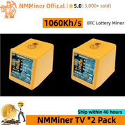 1060Kh/s BTC Miner NMMiner NM-TV NerdMiner V2 BTC Solo Miner Open Source Bitcoin Lottery Mining Mini SHA-256 Crypto Lotto Machine Gift 2 Pack