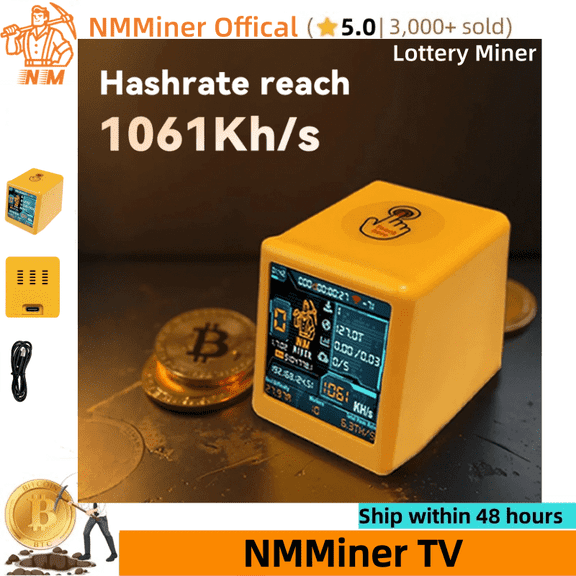 1060Kh/s NerdMiner V2 NMMiner TV BTC Solo Miner Open Source Bitcoin Lottery Mining Crypto Lotto Machine Silent Mini BTC Miner Gift