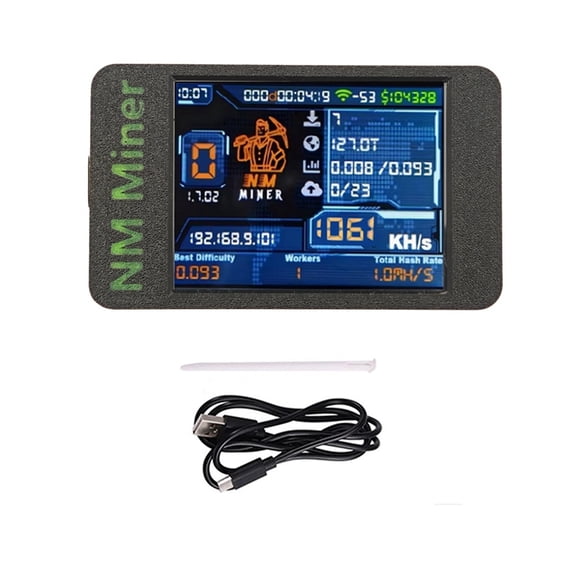 1061KH/S PRO BTC Solo Miner 2.8 Inch Color Display Bitcoin Crypto Solo Lottery Miner Home Use BTC