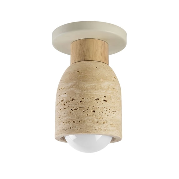 10629TVOY Maxim Lighting Pompeii - 1 Light Flush Mount-7.75 Inch Tall and 4.75 Inch Wide-Travertine Oyster Finish