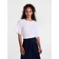thumbnail image 1 of Scenario Women's Lace Trim Tee with Short Sleeves, Size XS-XXXL, 1 of 6