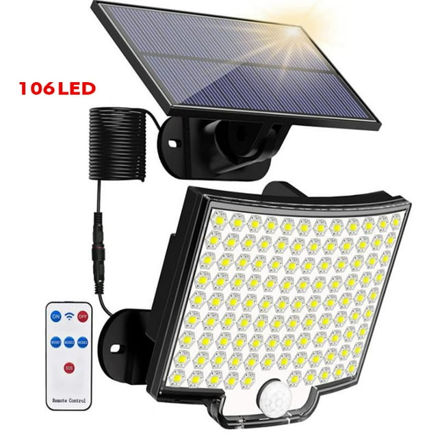 106LED Solar Light Outdoor Waterproof with Motion Sensor Floodlight