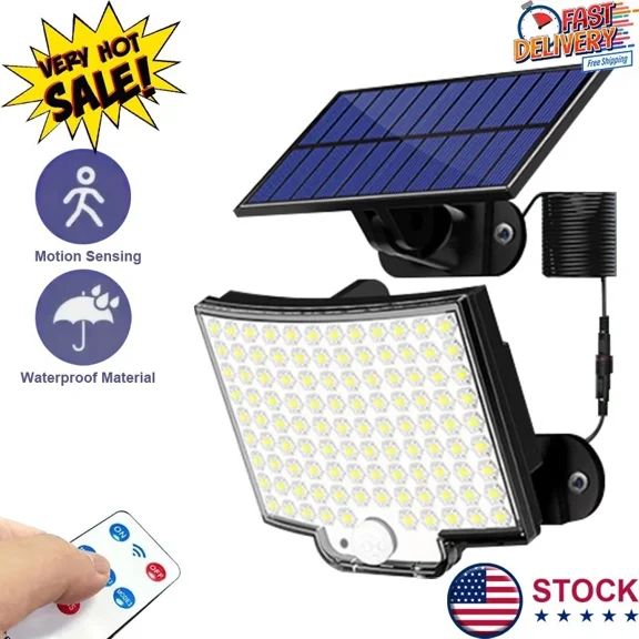 106Led Solar Powered Lights Motion Sensor Outdoor Garden Security Flood Lamp Us