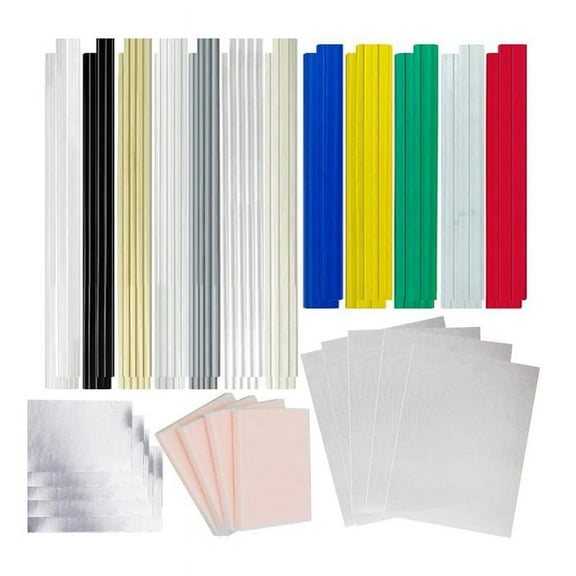 106Pcs Plastic Welding Rods for Car Bumper Kayak with Reinforcing Stainless Steel Mesh Daily Plastic Repair Welding Kit,1 set plastic welding rods,multicolor